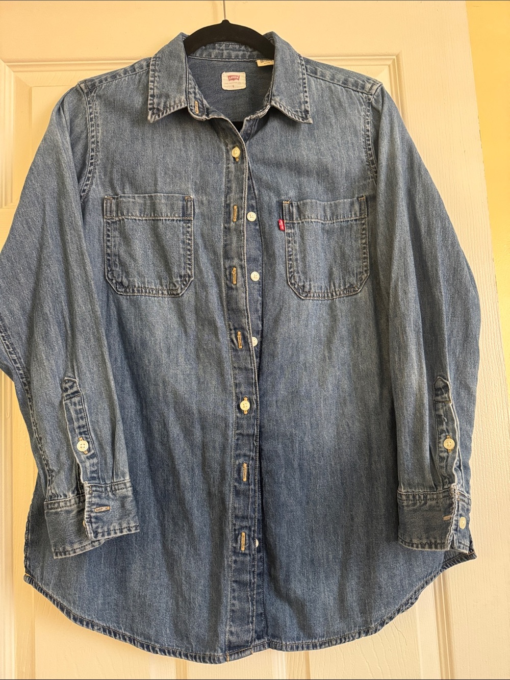 Levi's Light Blue Denim Button-Up Shirt